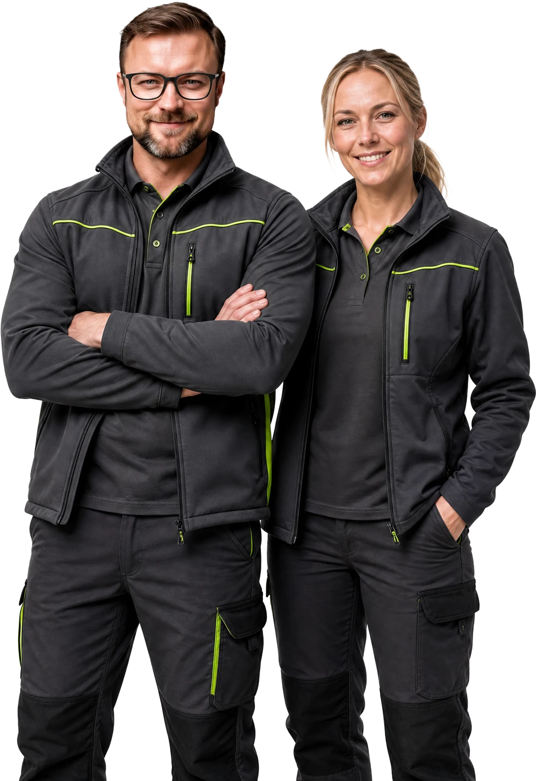 Das Team von Garten- und Landschaftsbau Kirchner in Arbeitskleidung